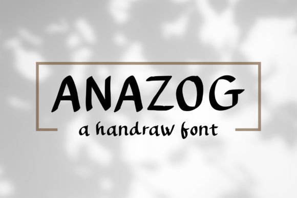 Anazog: A Handwritten Script Font for Crafters