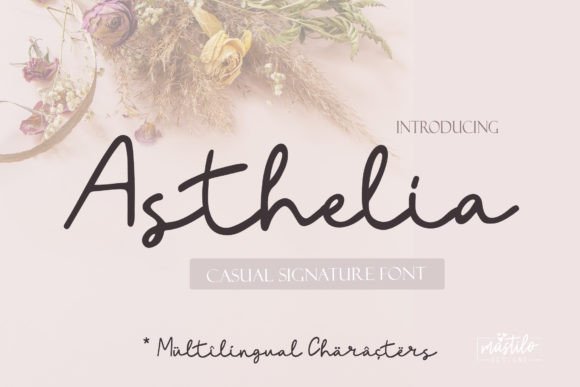 Asthelia: A Boho Romantic Script Handwritten Font