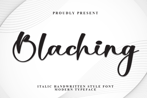 Blaching: An Elegant Script Font for Editorial Design