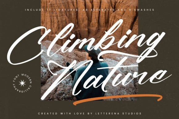 Climbing Nature: A Luxury Script Font for Branding