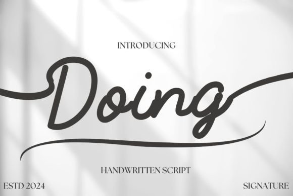 Doing: A Vintage Script Font for Branding