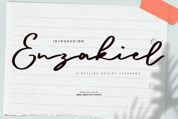 Enzakiel: A Sophisticated Script Typeface for Editorial Design