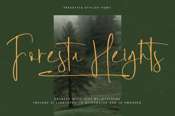 Foresta Heights: A Luxury Script Font for Campaigns