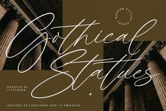 Gothical Statues: A Luxury Script Font for Marketers