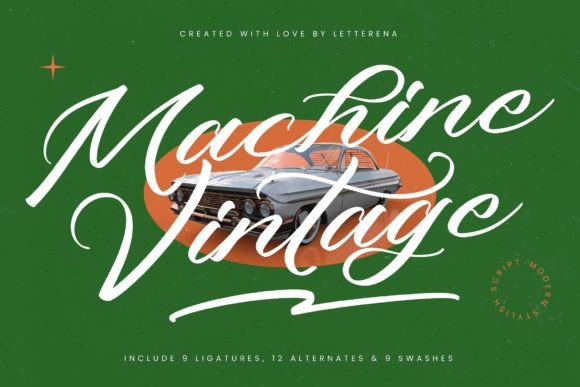 Machine Vintage: A Luxury Script Font for Editors