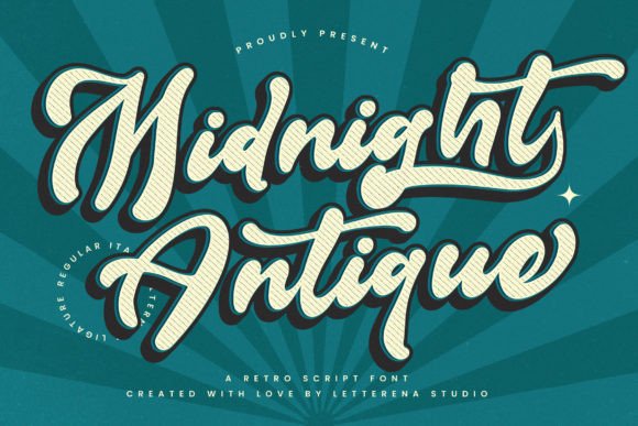 Midnight Antique: A Retro Script Font Review