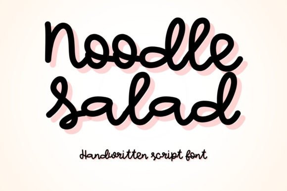 Noodle Salad: A Playful Script Font for Editorial Design