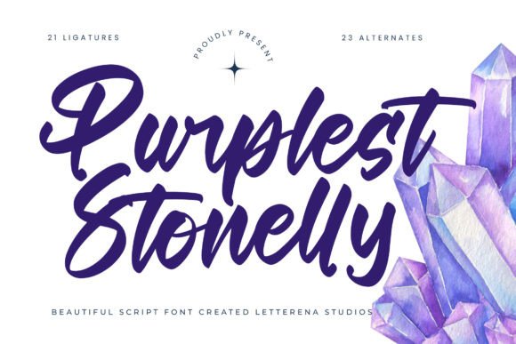 Purplest Stonelly: A Luxury Script Font for Branding