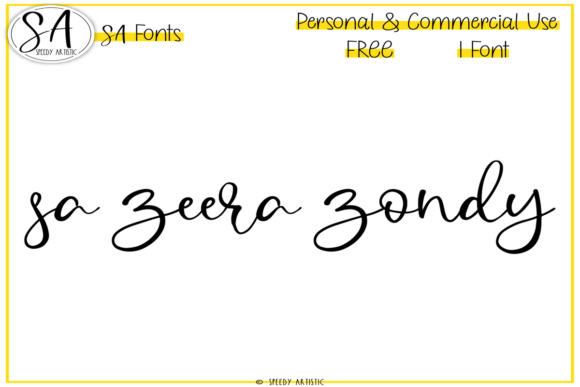 Sa Zeera Zondy: A Handwritten Script for Editorial Design