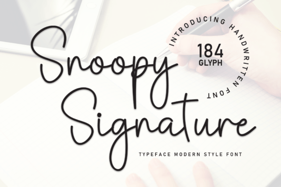 Snoopy Signature: Elegant Script Font for Makers