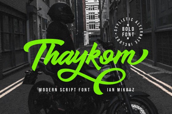 Thaykom: A Modern Script Typeface for Your Brand