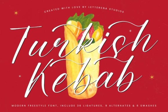 Turkish Kebab: A Luxury Script Font for Modern Design