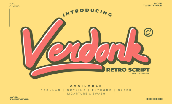 Verdonk: A Bold Retro Script Font for Branding