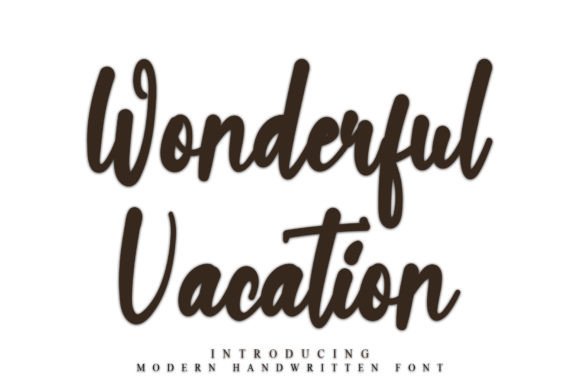 Wonderful Vacation: The Elegant Script Font for Your Brand